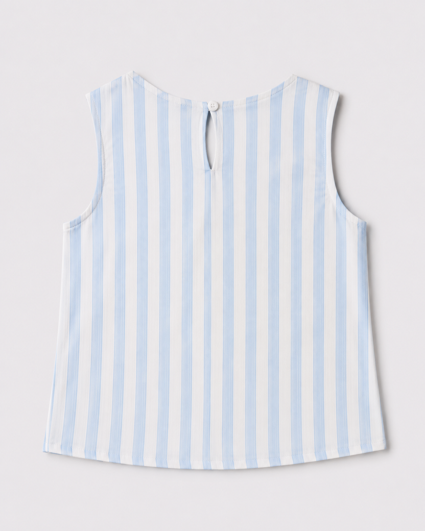 Tweens Girls Light Blue Striped Co-ord Set - Image 3