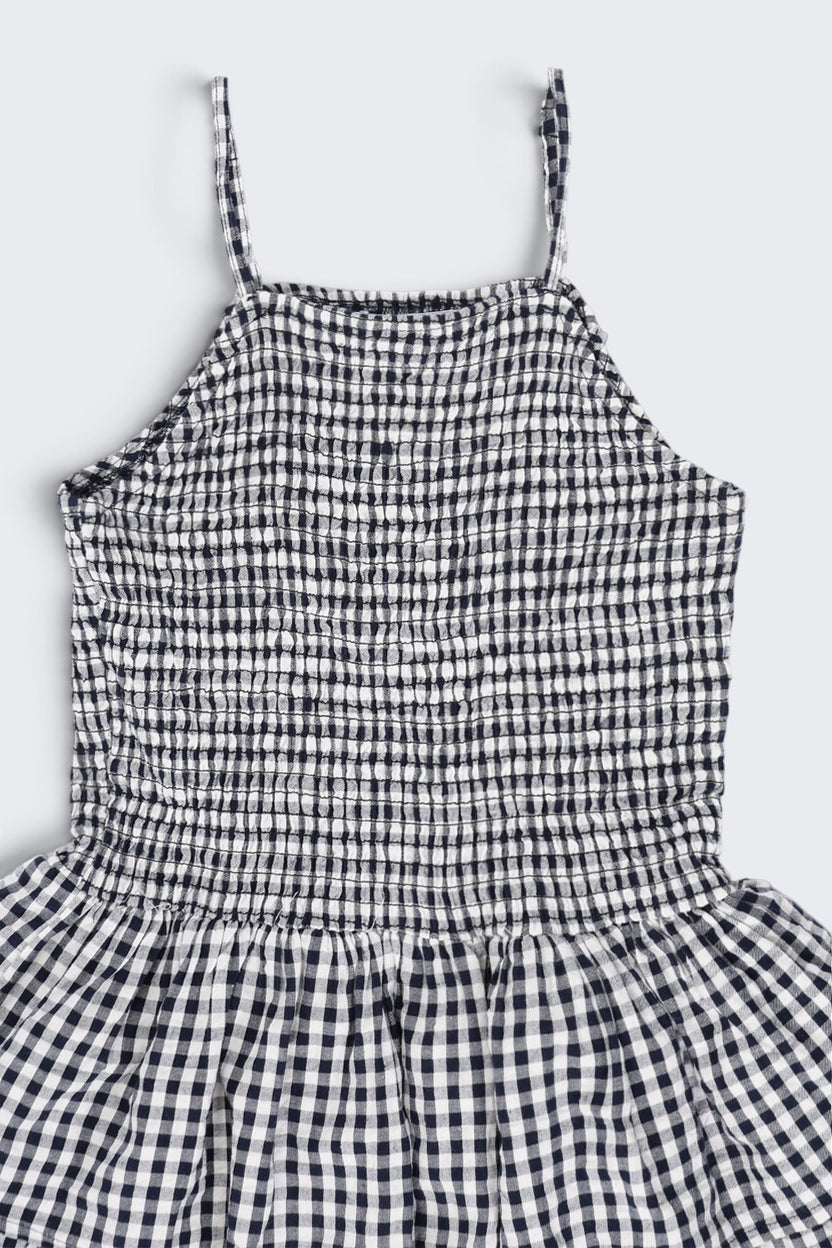 Tweens Girls Black Gingham Tiered Sleeveless Dress - Image 5