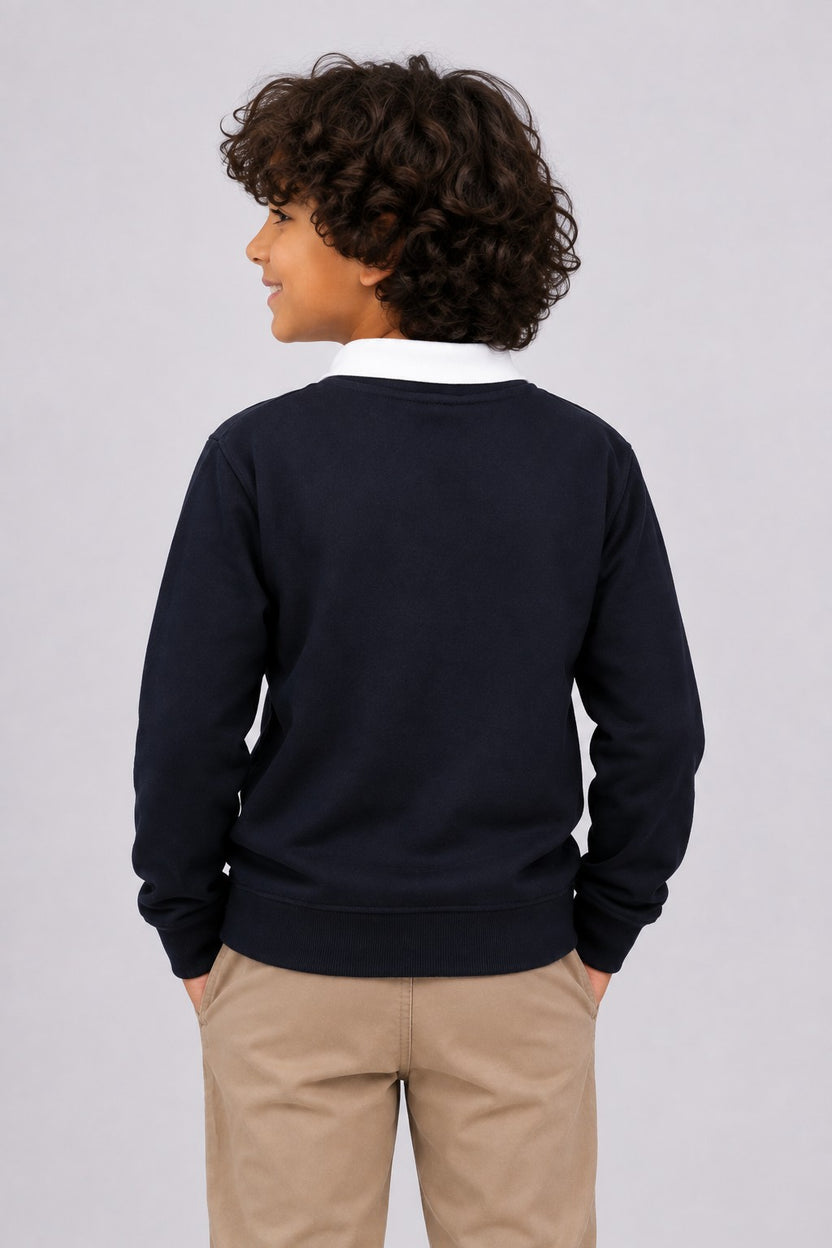 Tweens Girls Navy New York Collar Sweatshirt - Image 3