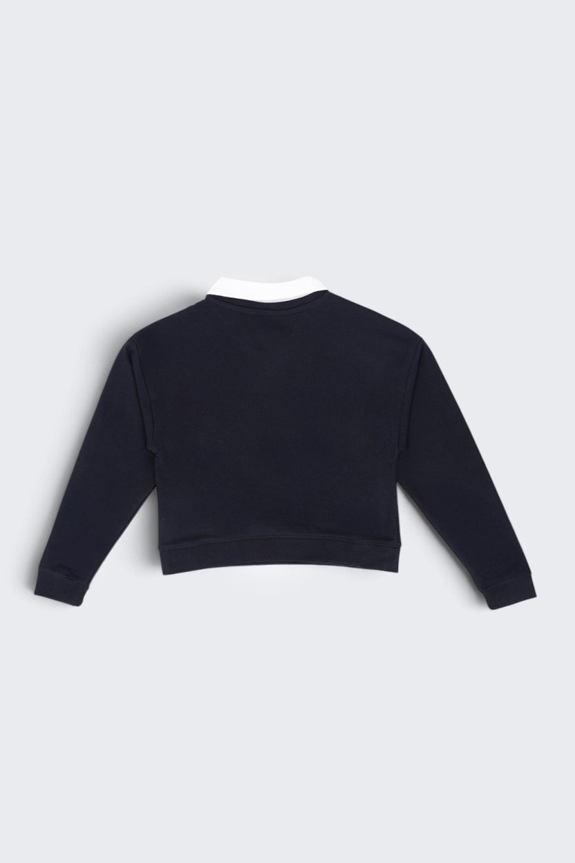 Tweens Girls Navy New York Collar Sweatshirt - Image 4