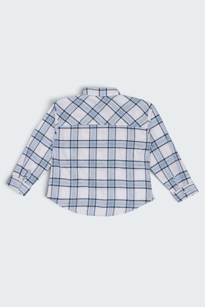 Tweens Girls Light Blue Checked Casual Shirt - Image 4