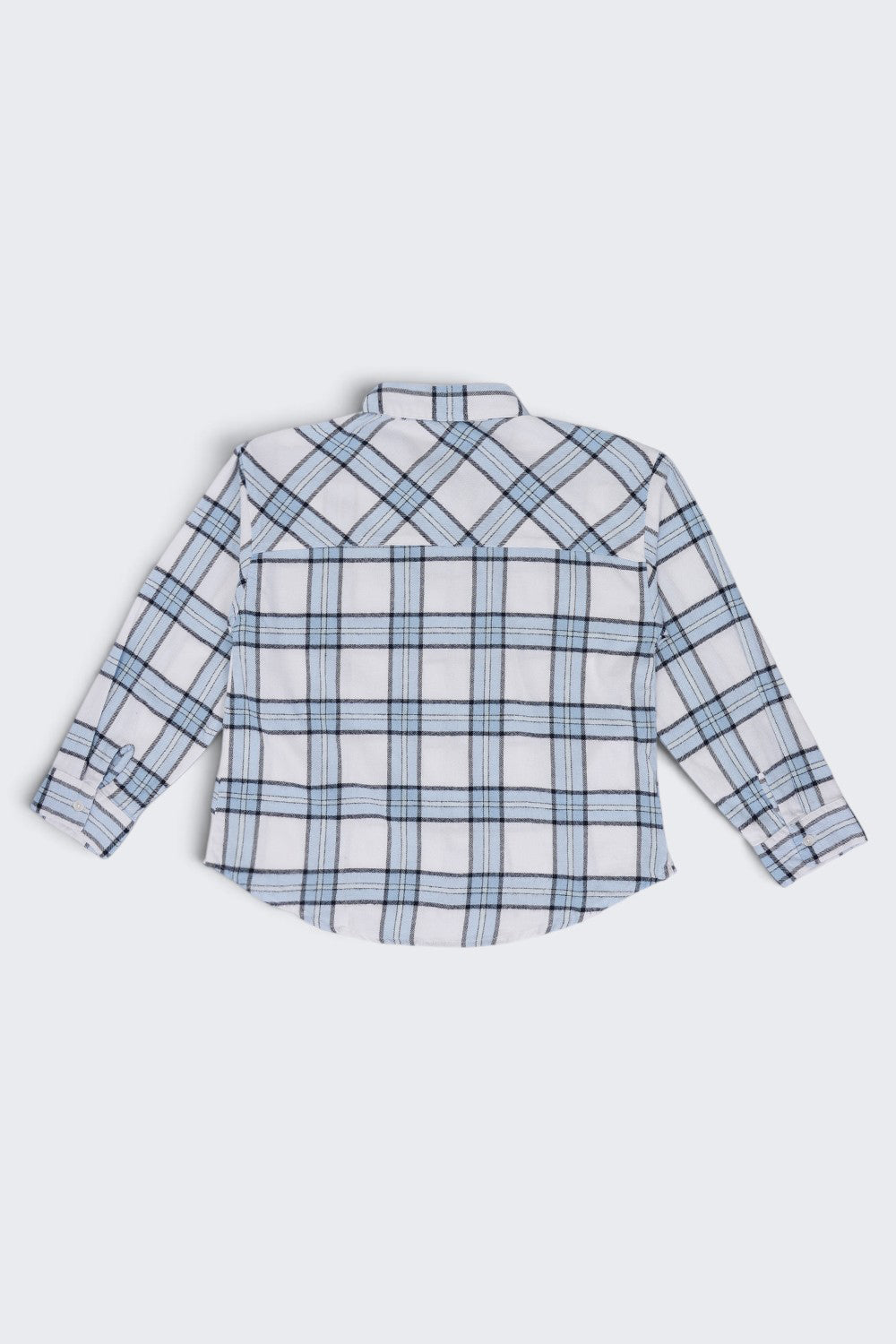 Tweens Girls Light Blue Checked Casual Shirt - Image 4