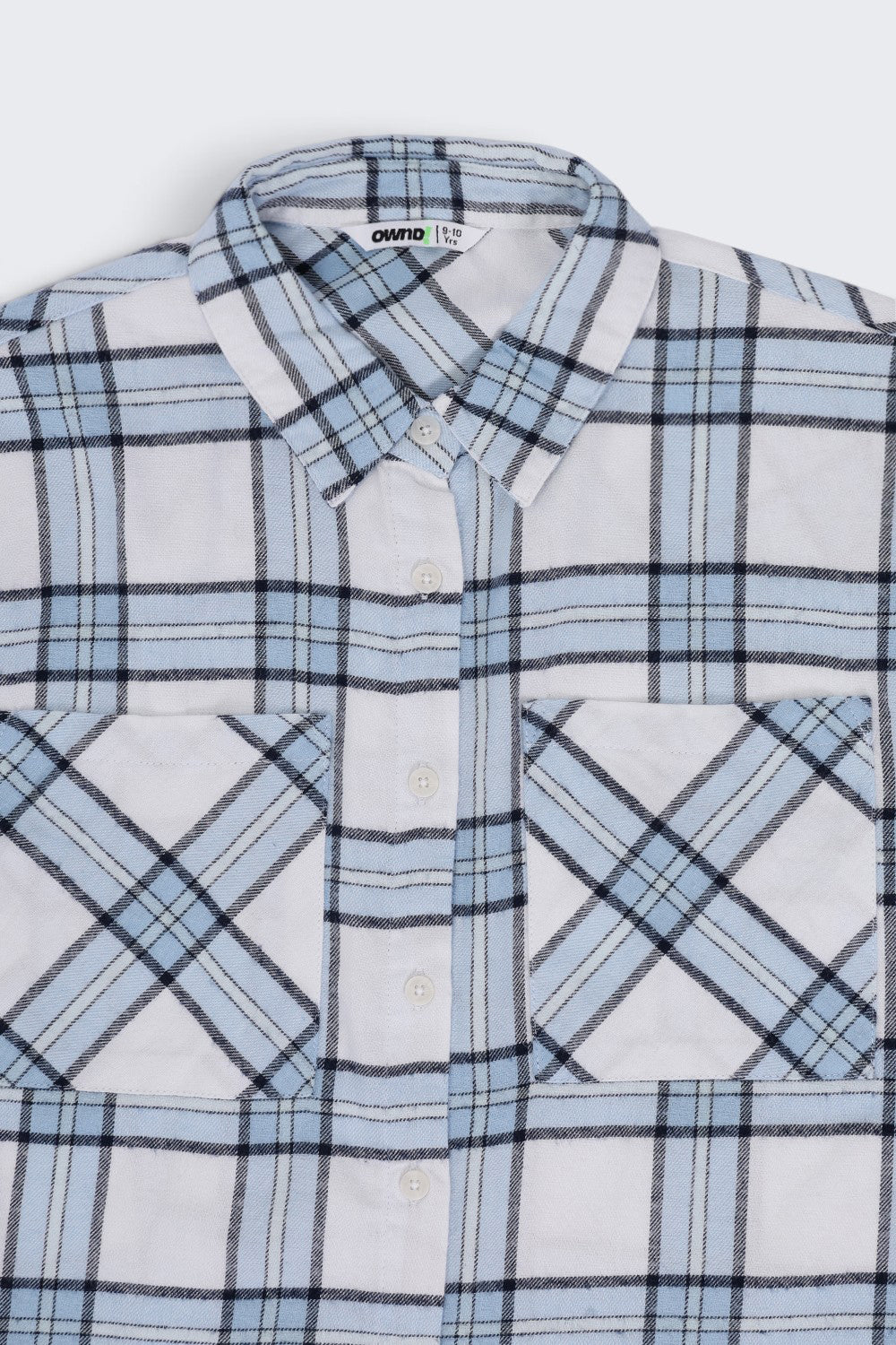 Tweens Girls Light Blue Checked Casual Shirt - Image 5