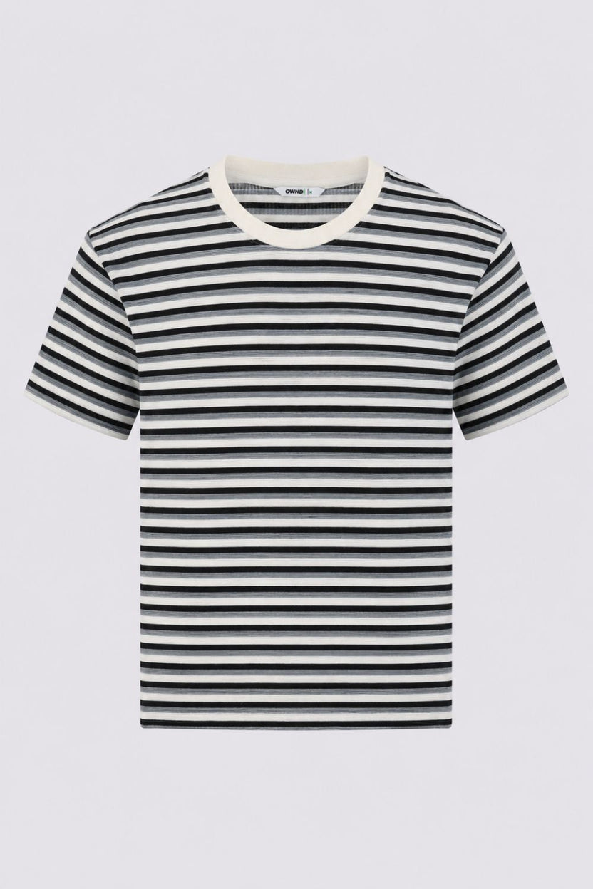 Mens Regular Fit Black Striped T-Shirt - Image 7