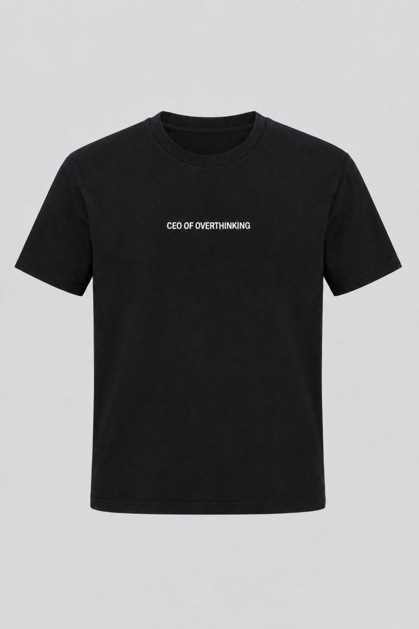 Mens Black Drop Shoulder Typographic Print T-Shirt - Image 7