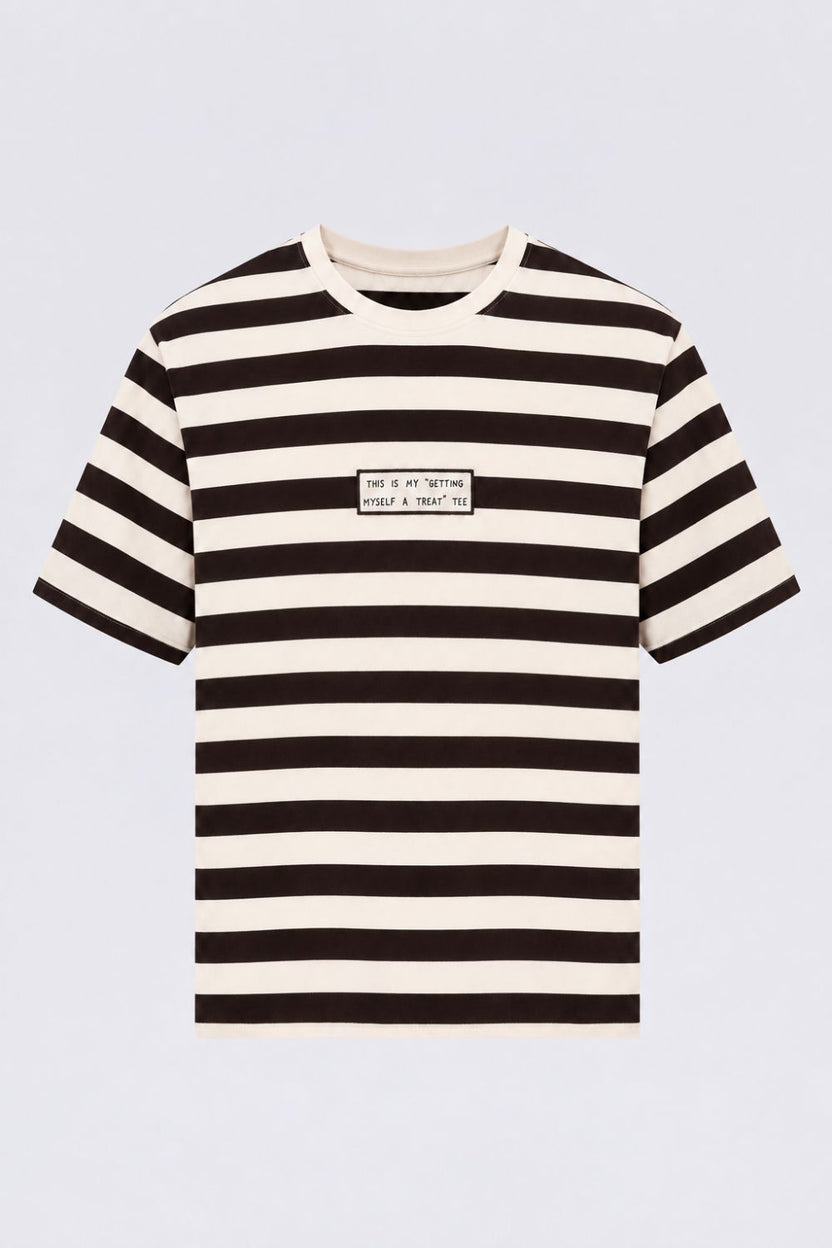 Mens Regular Fit Black Striped T-Shirt - Image 7