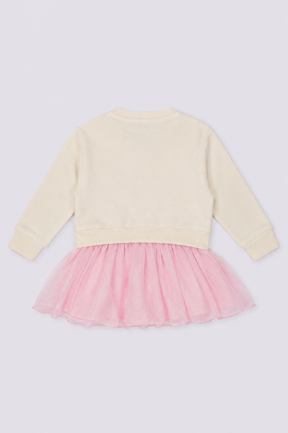 Infant Girls Off White Bunny Print Tulle Dress - Image 3