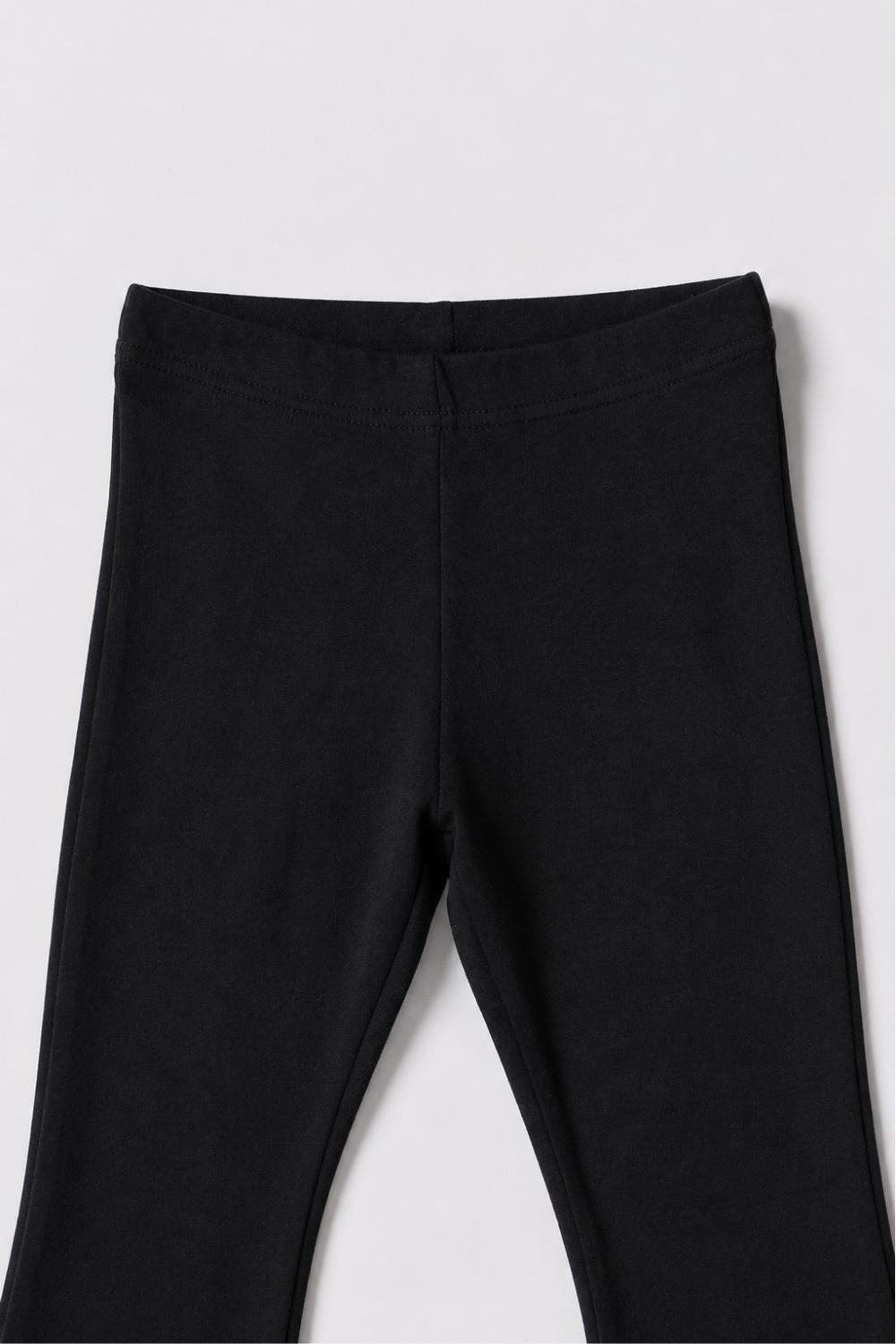 Girls Flared Black Solid Leggings - Image 6
