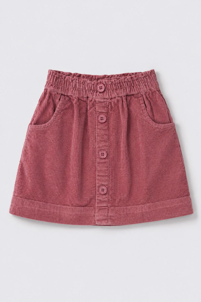 Girls Regular Fit Pink Courdroy Skirt - Image 2