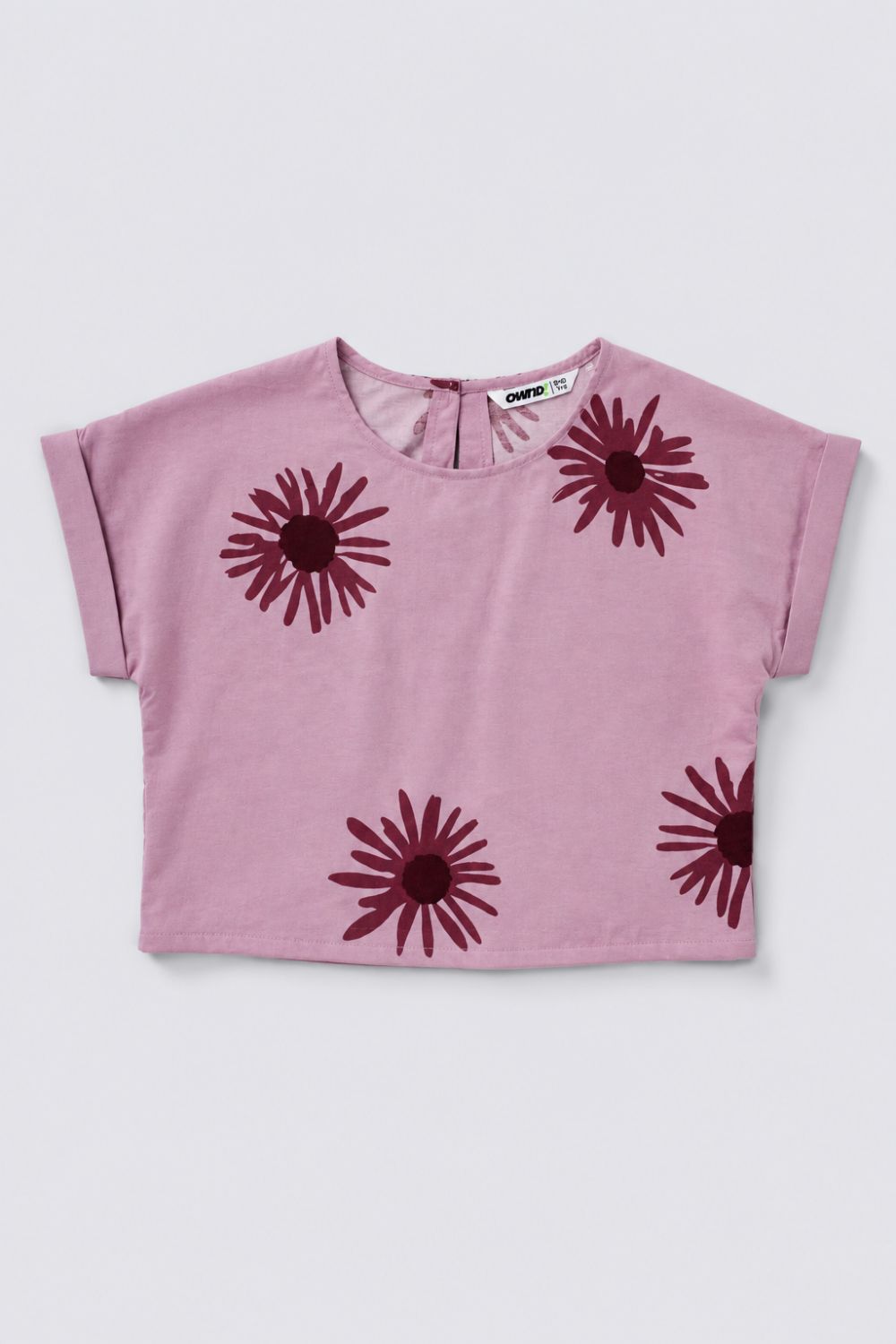 Girls Boxy Pink Floral Top - Image 2