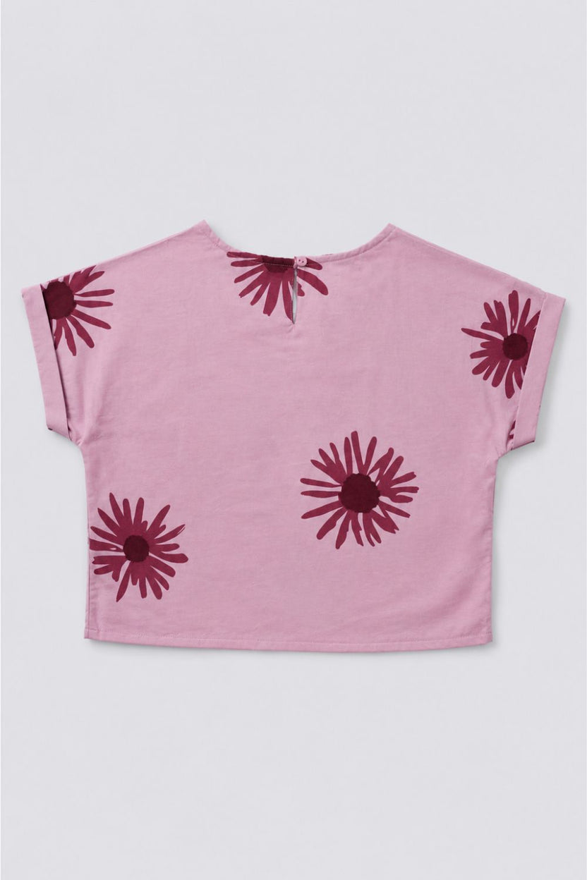 Girls Boxy Pink Floral Top - Image 3