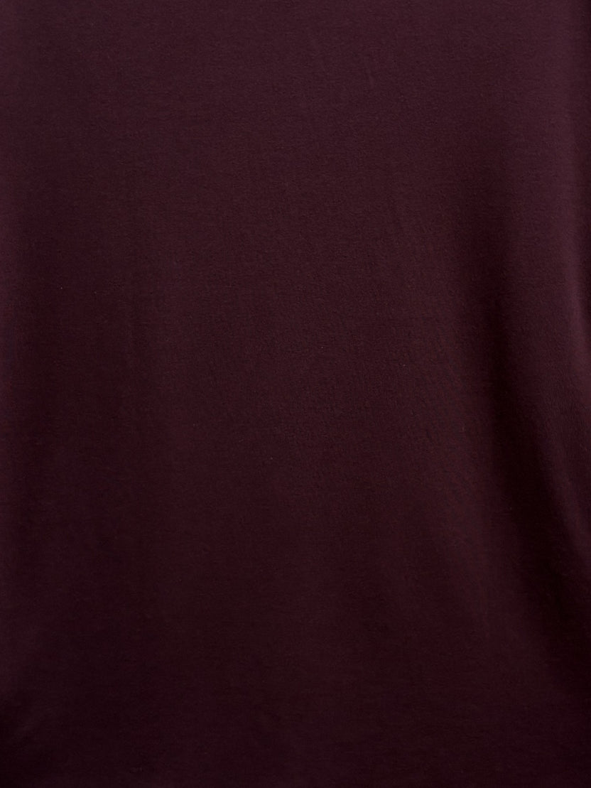 Mens Regular Fit Wine Solid T-Shirt - Image 8