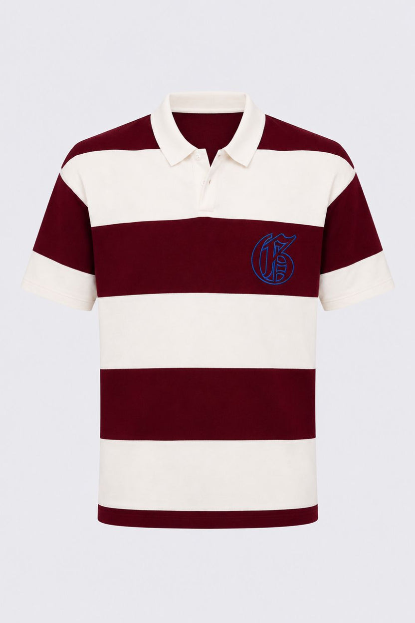 Mens Regular Fit Red Striped Polos T-Shirt - Image 7