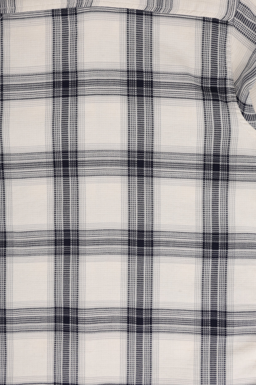 Mens Regular Fit White Checked Casual Shirt - Image 8