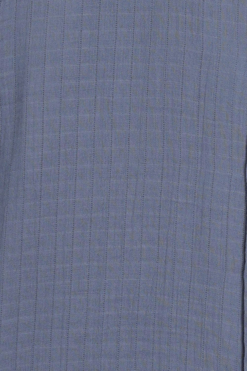 Mens Regular Fit Blue Self Design Casual Shirt - Image 8