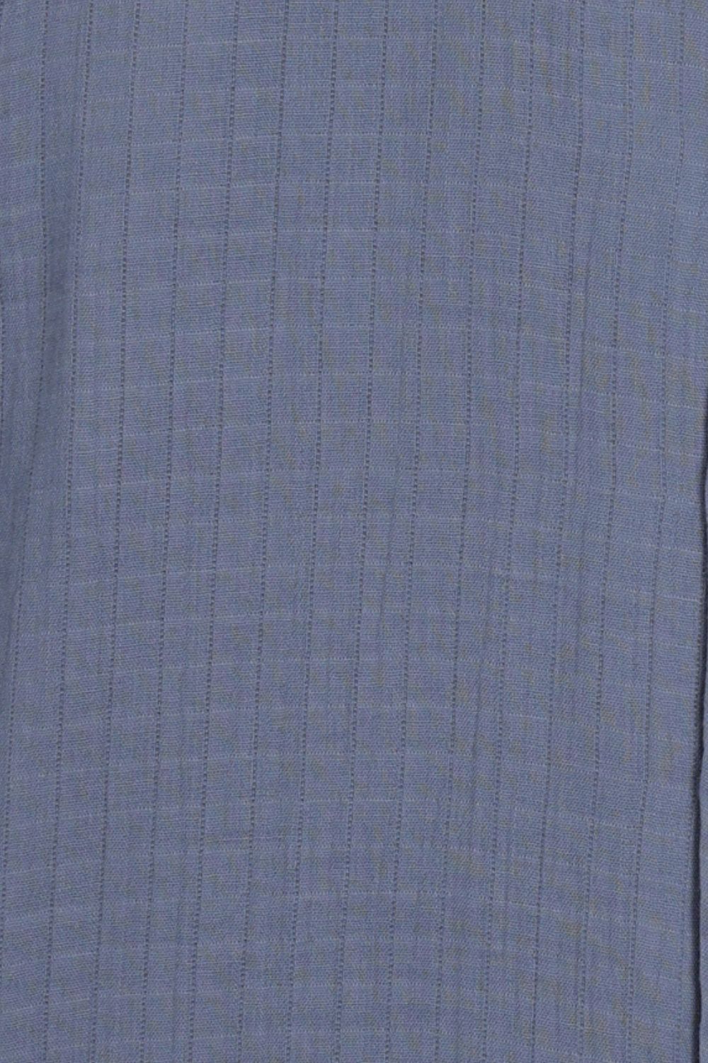 Mens Regular Fit Blue Self Design Casual Shirt - Image 8