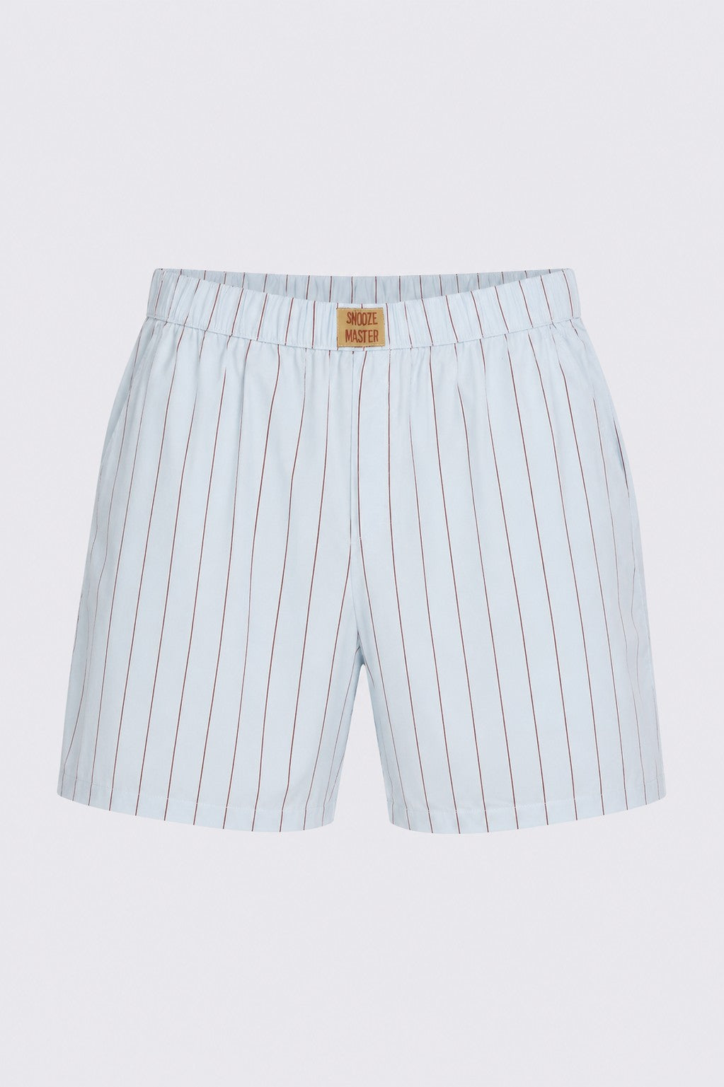 Mens Regular Fit Light Blue Striped Shorts - Image 7