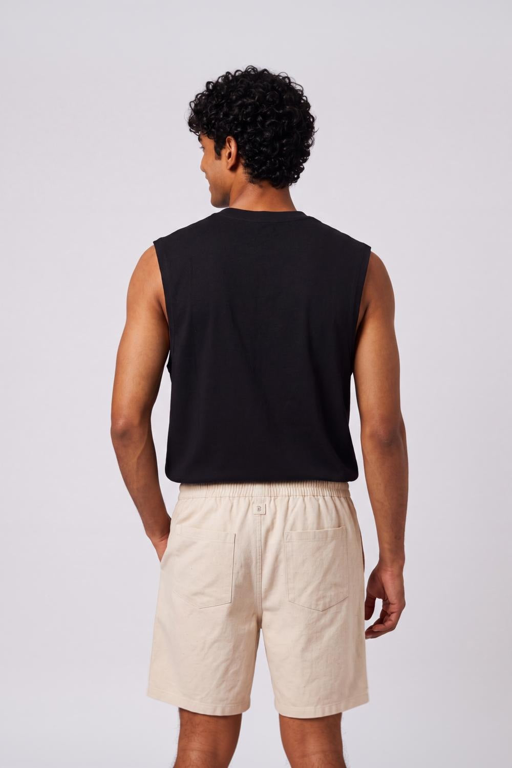 Mens Regular Fit Black Cotton Vest T-Shirt - Image 5