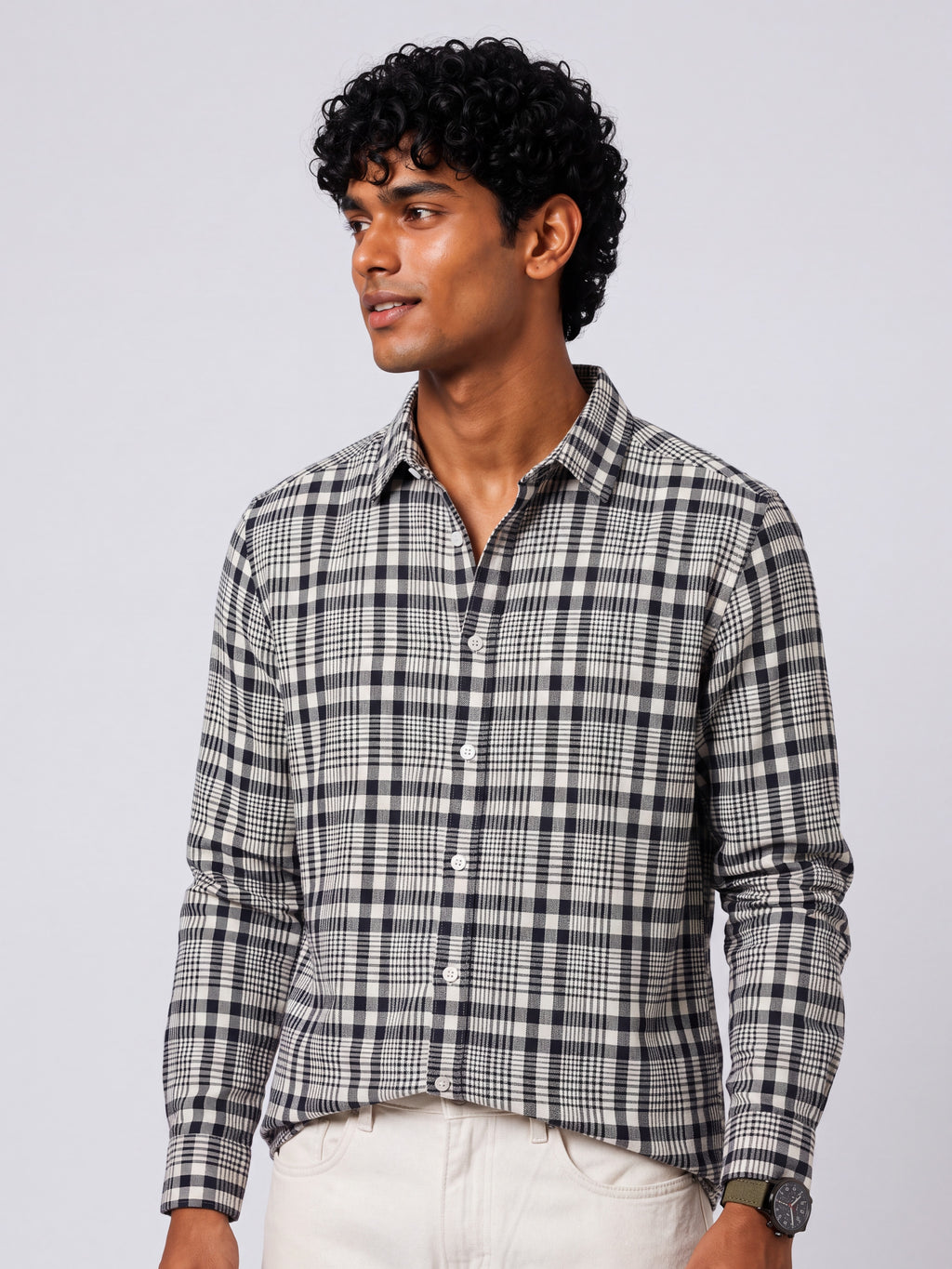 Mens Regular Fit  Checkered Casual Shirt - Image 2