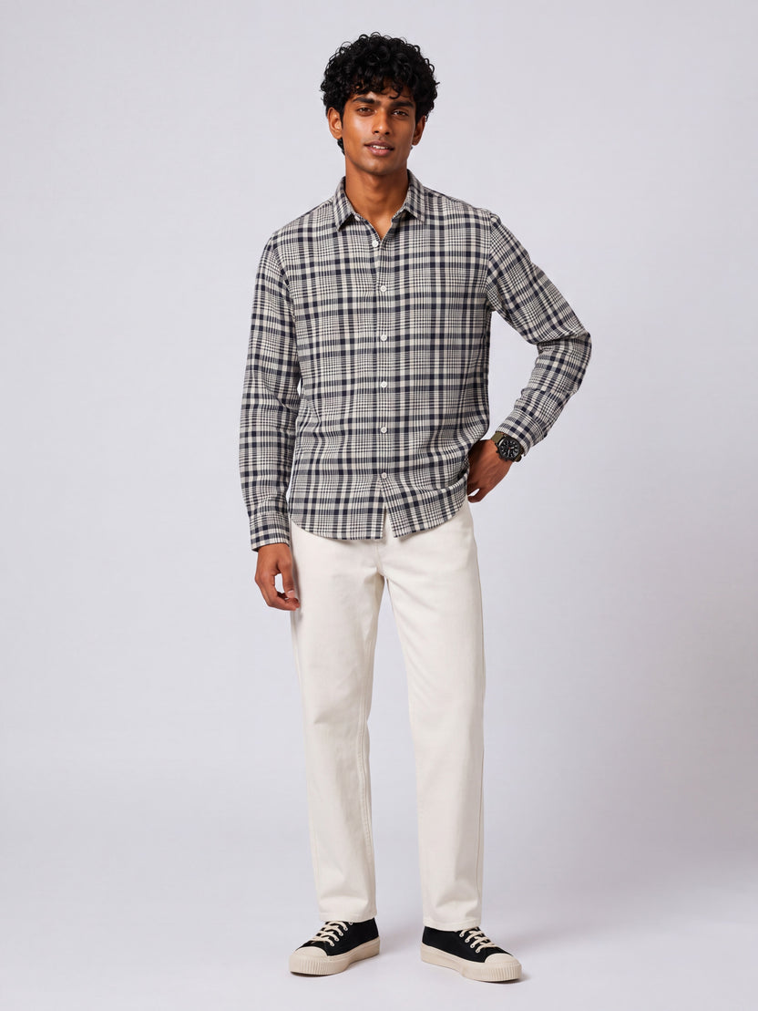 Mens Regular Fit  Checkered Casual Shirt - Image 6