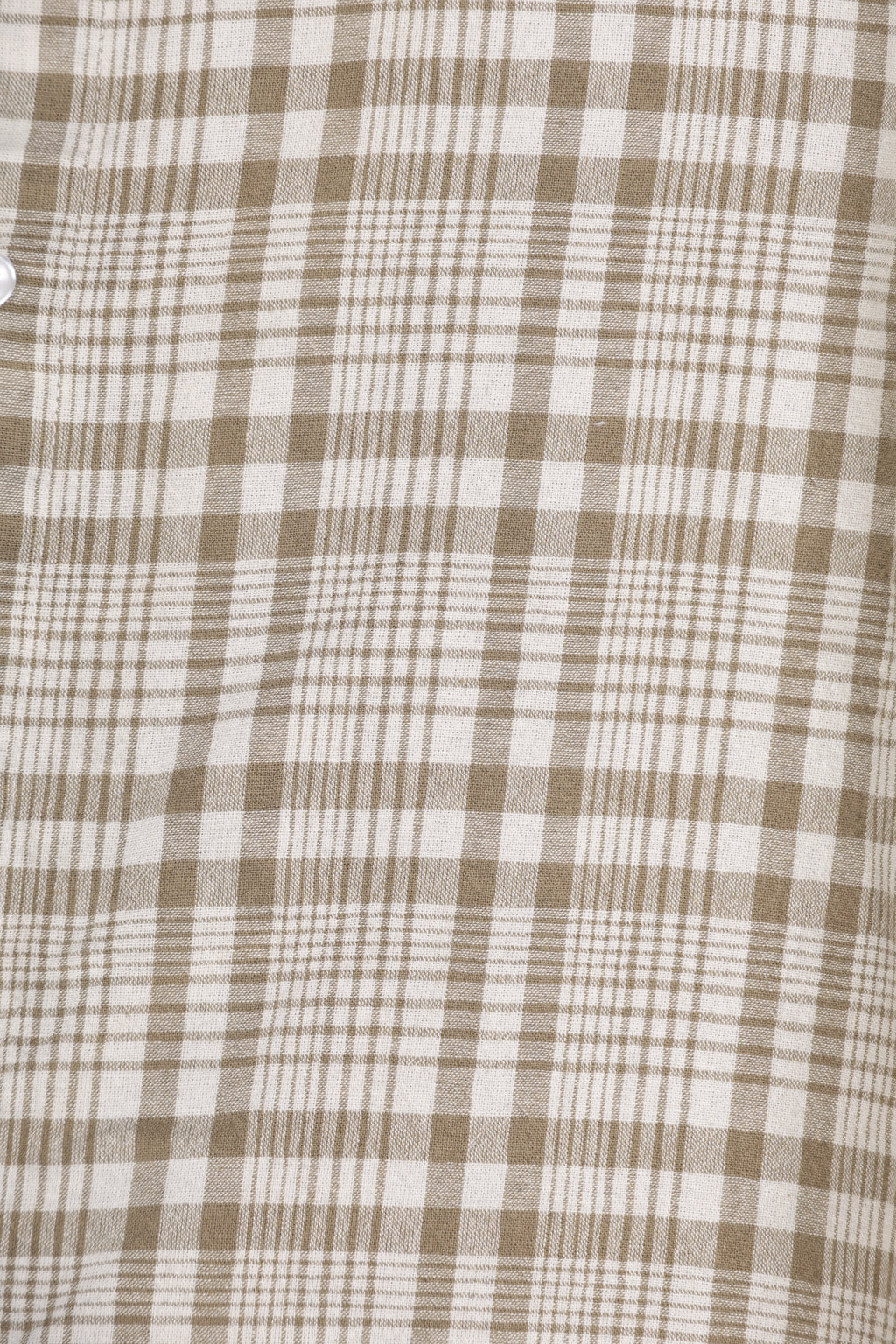 Mens Beige Checkered Cotton Regular Fit Shirt - Image 8