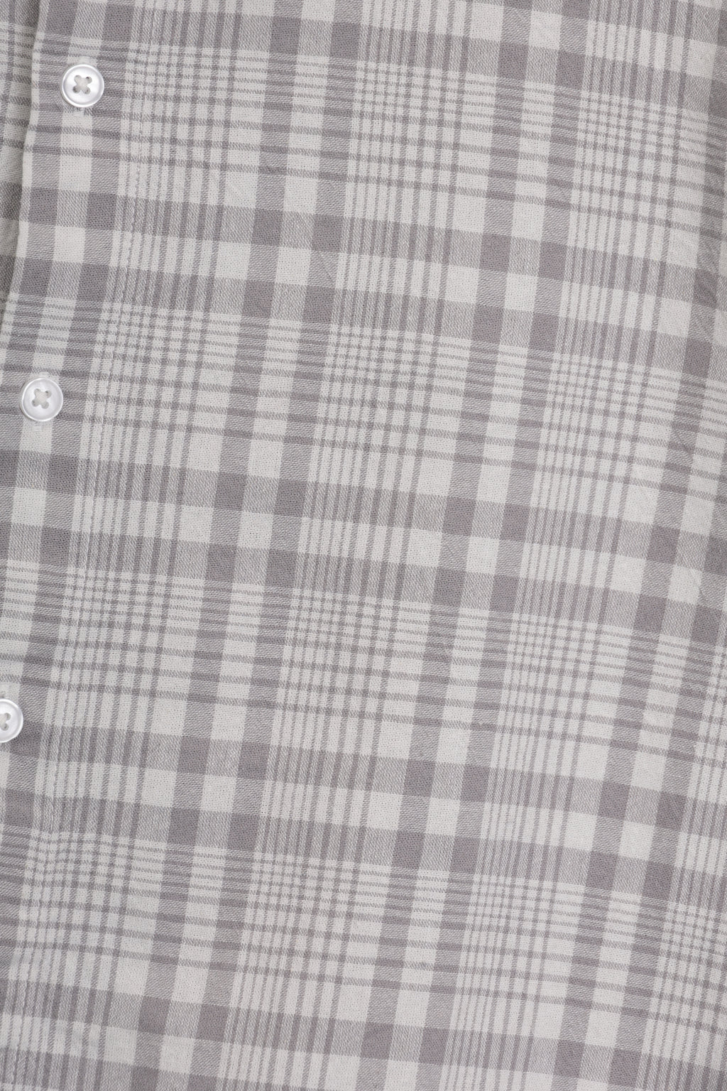Mens Grey Checkered Cotton Regular Fit Shirt - Image 8