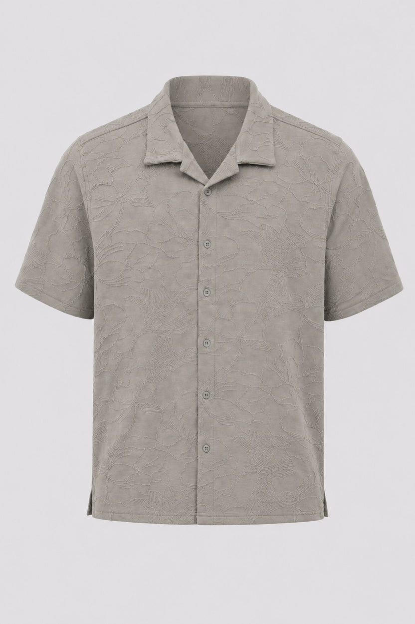 Mens Regular Fit Green Self Design Festive Shirt - Image 7