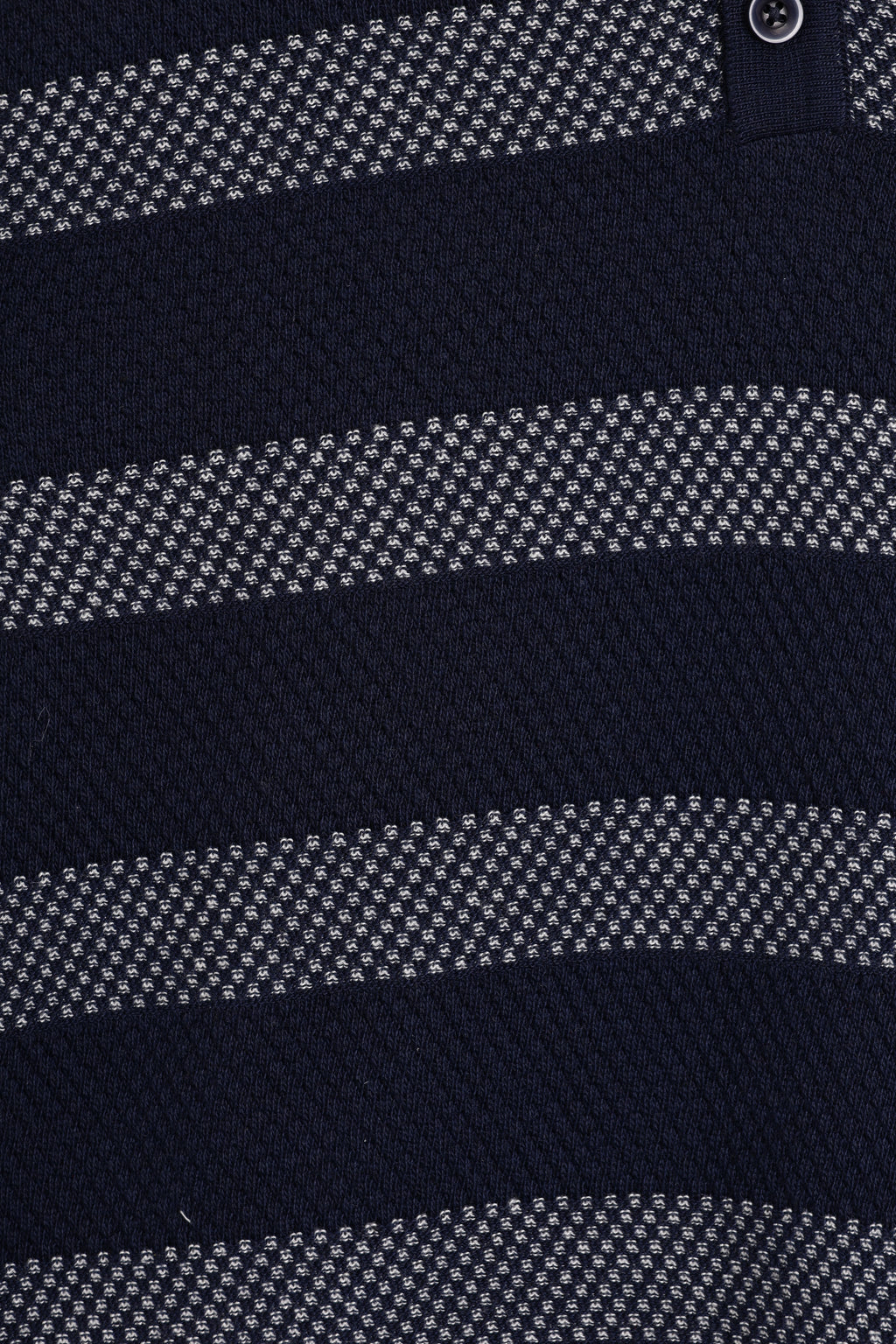 Mens Regular Fit Navy Striped Polo T-Shirt - Image 8