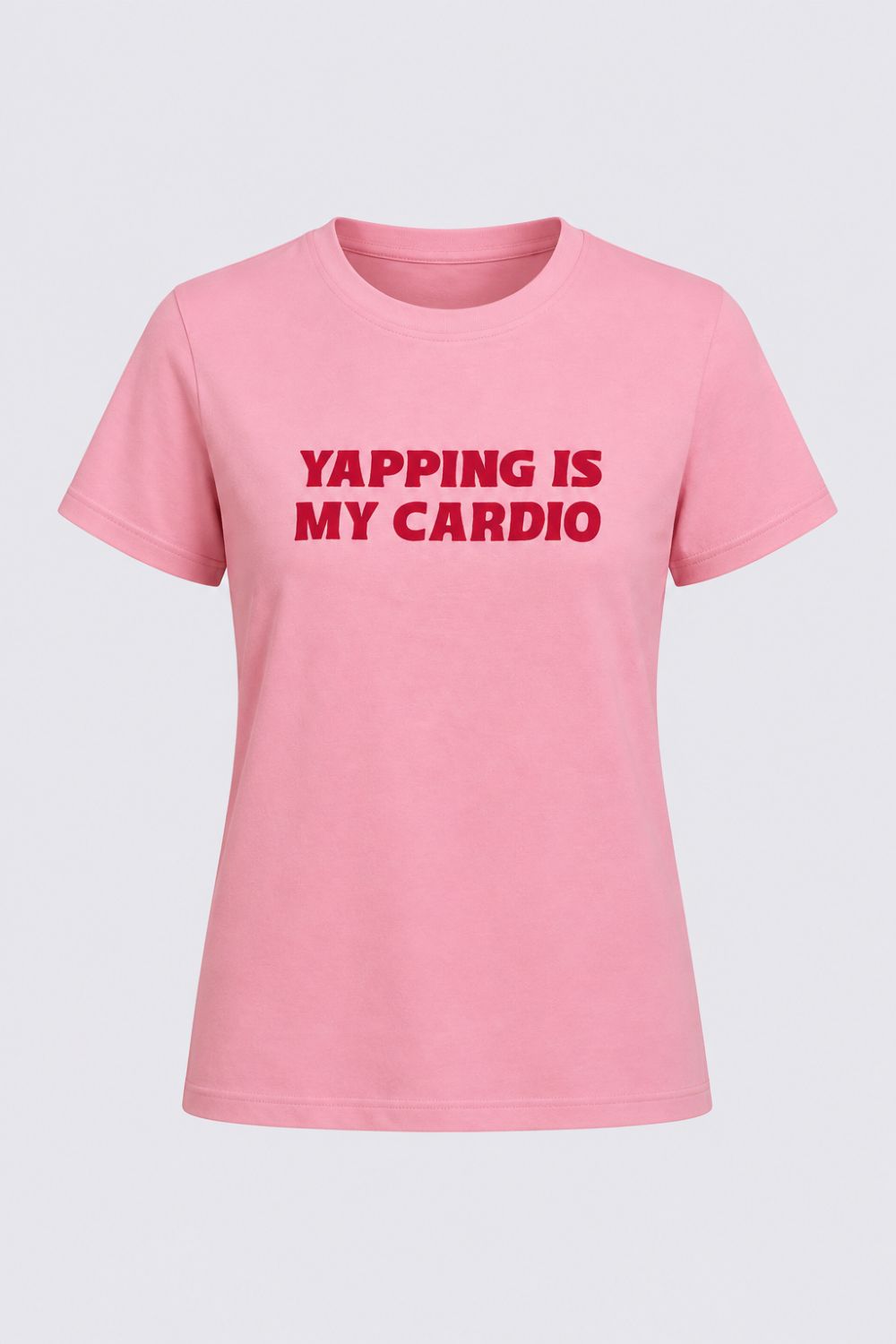 Womens Regular Fit Pink Typographic T-Shirt - Image 7