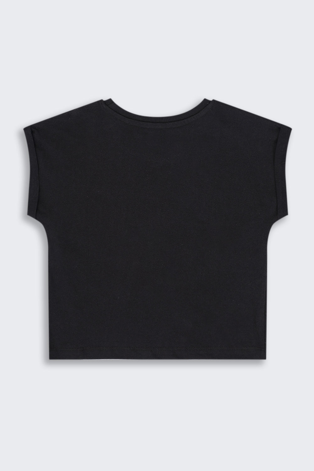 Girls Regular Fit Black Cartoon T-Shirt - Image 3