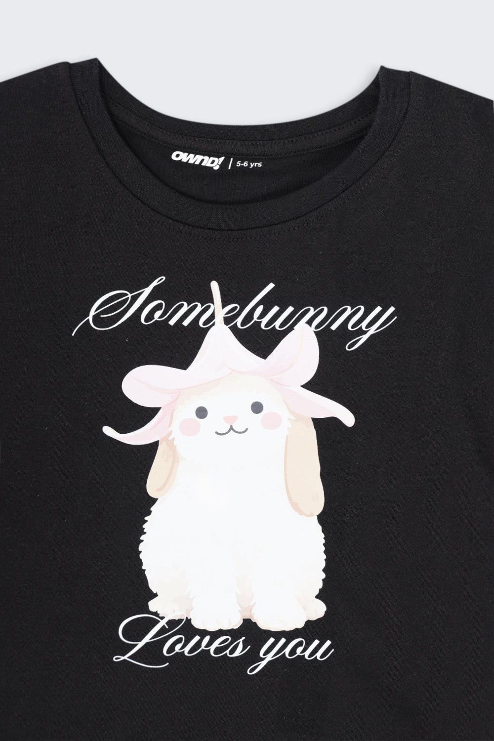 Girls Regular Fit Black Cartoon T-Shirt - Image 5