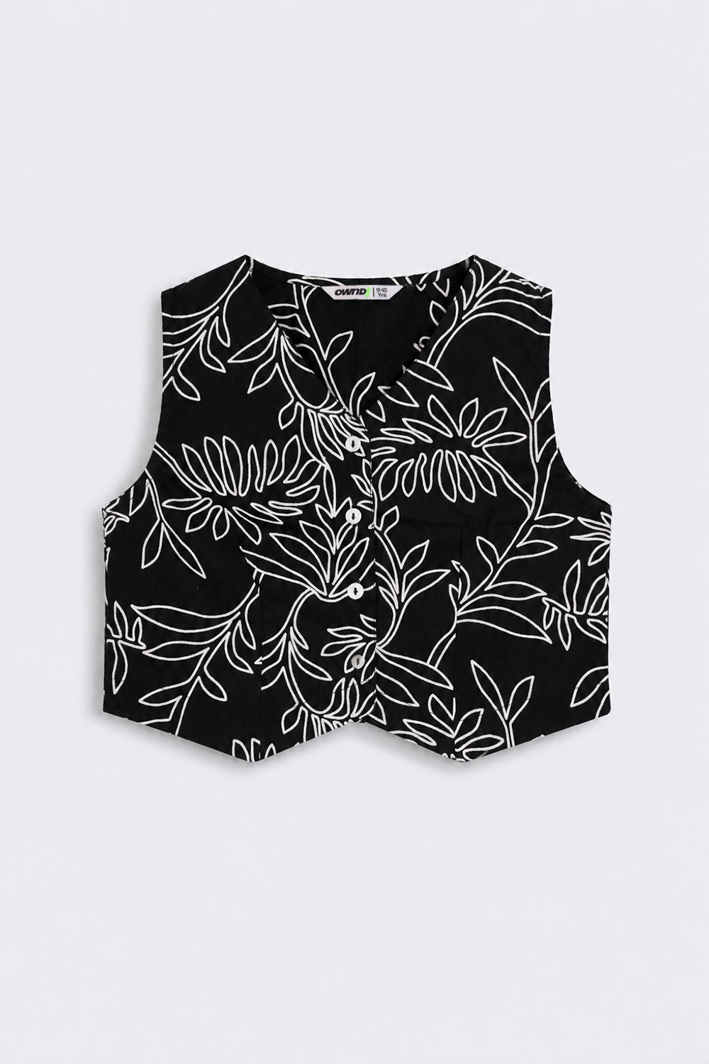 Tweens Girls Regular Fit Black Tropical Co-ord Set - Image 2