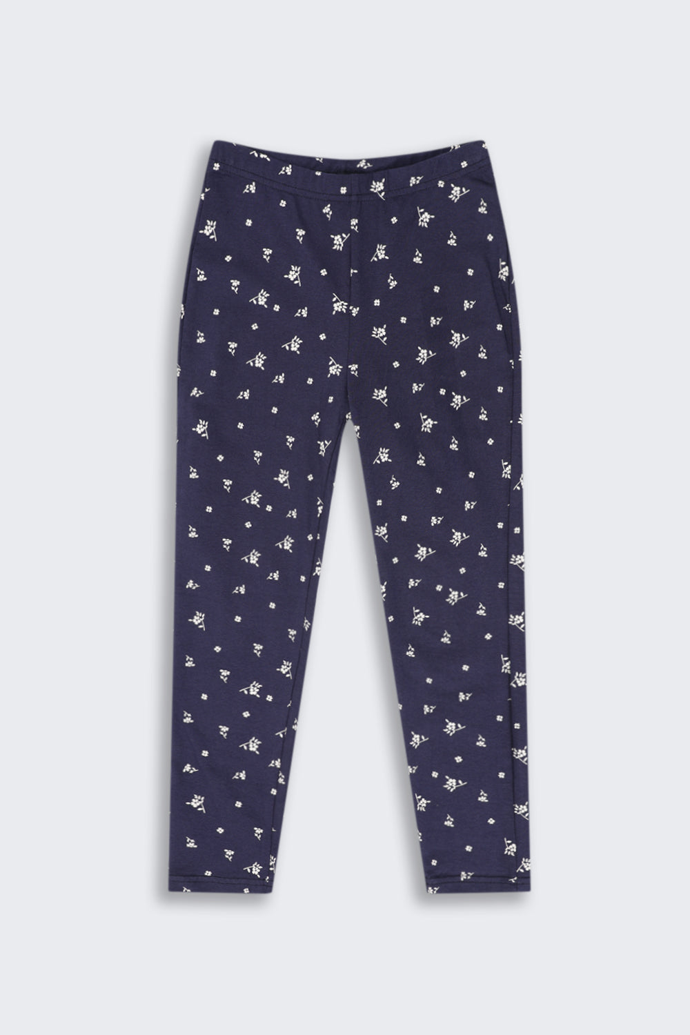Tweens Girls Regular Fit Navy Printed Legging - Image 2