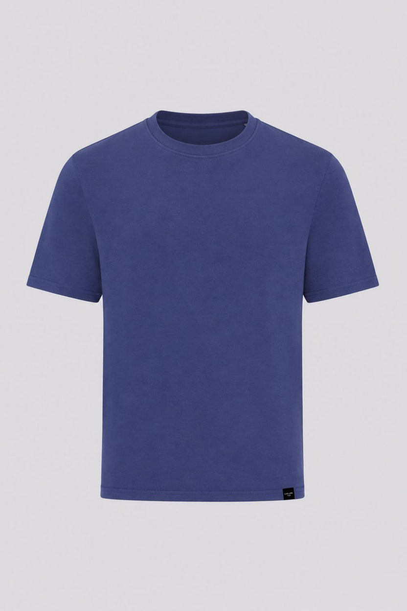 Mens Regular Fit Navy Solid T-Shirt - Image 7