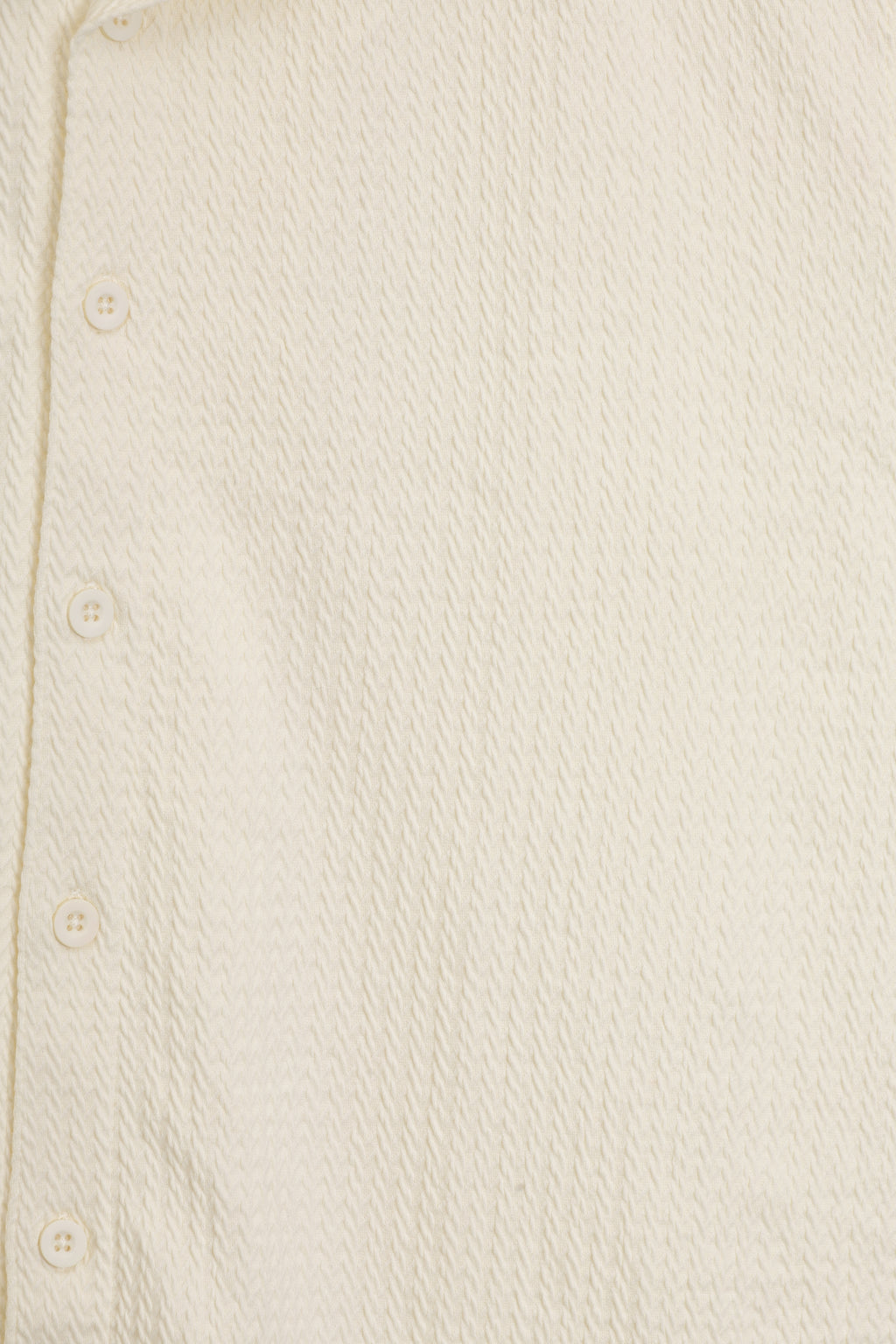 Mens Regular Fit Cream Self Design Casual Shirt - Image 8