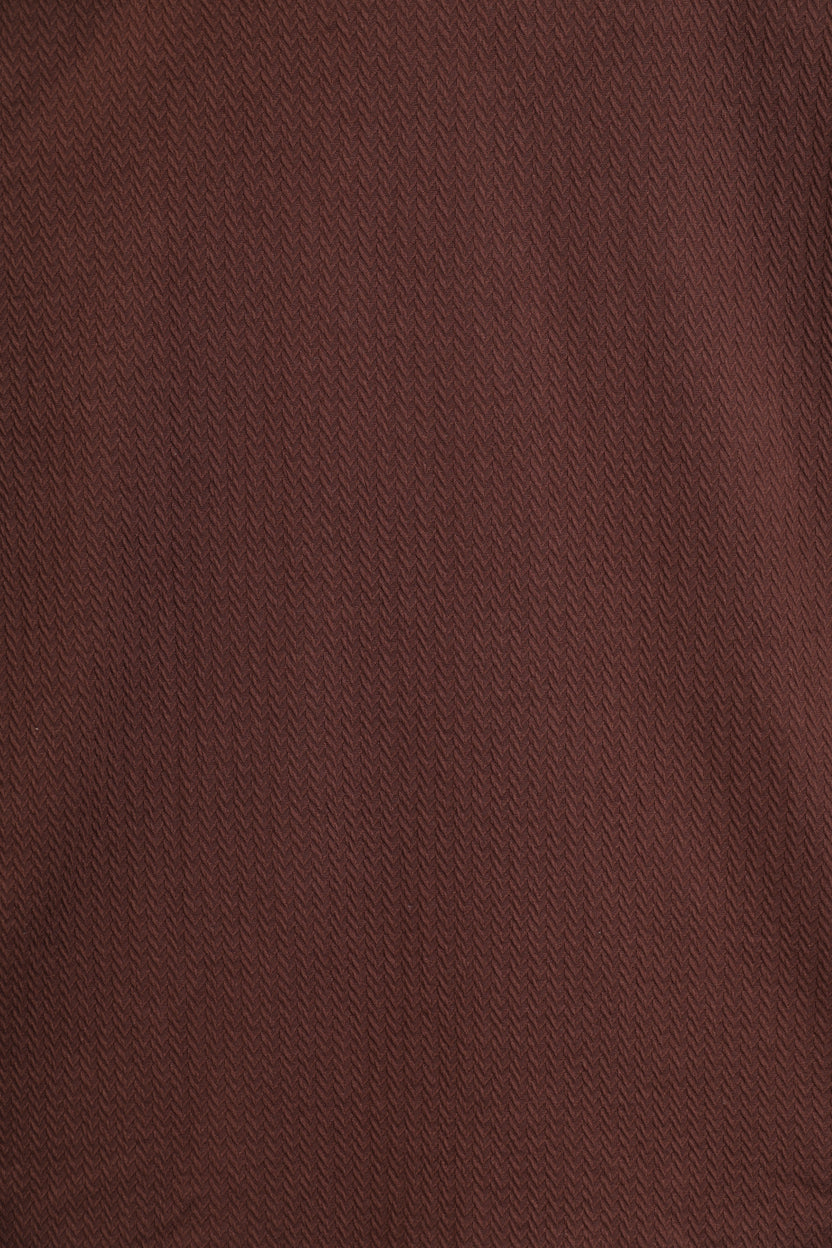 Mens Regular Fit Brown Textured Casual Shirt - Image 8