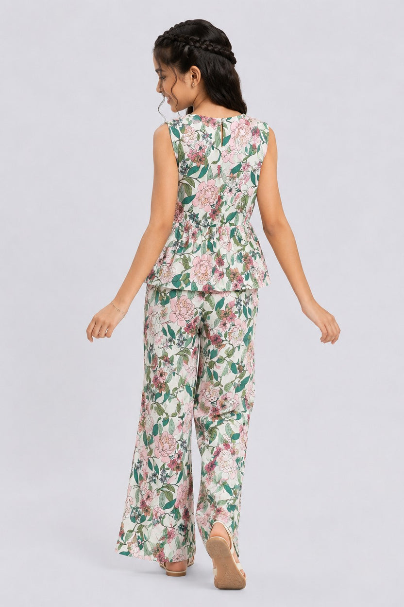 Tweens Girls Multi-coloured Gathered Co-ord Set - Image 2