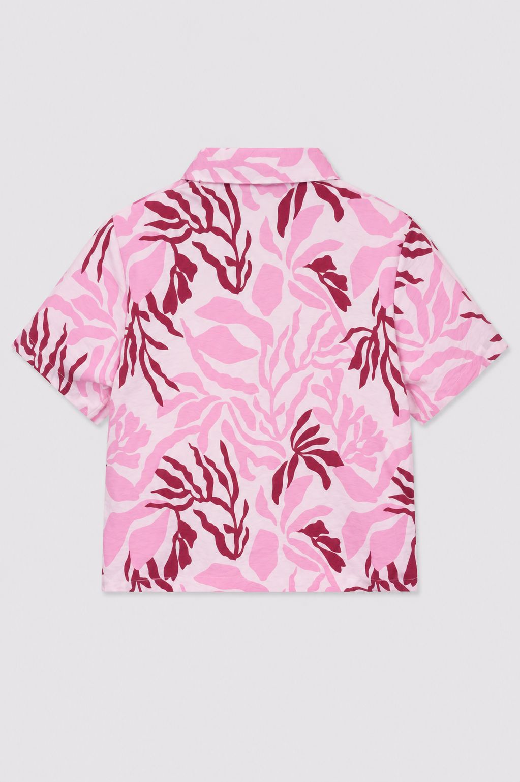 Tweens Girls Boxy Fit Pink Tropical Casual Shirt - Image 3
