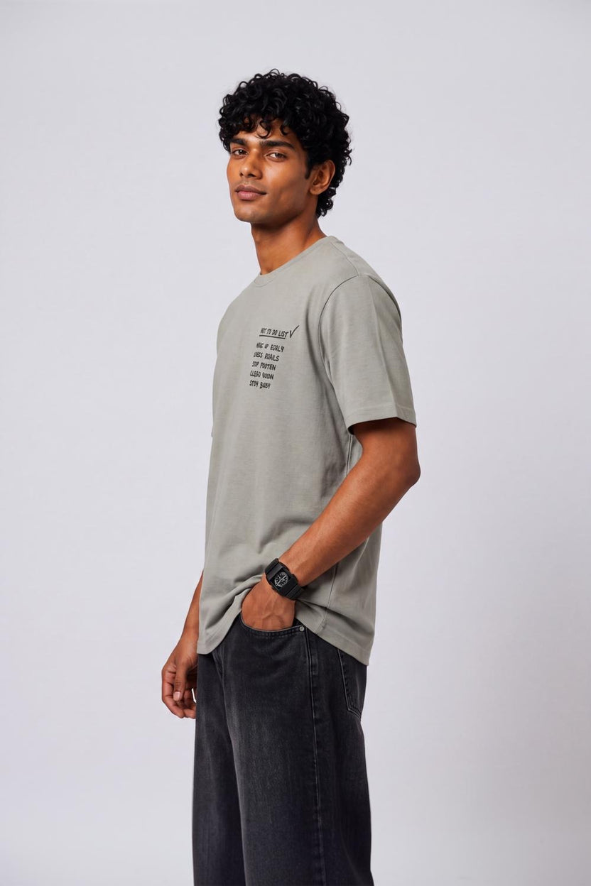 Mens Regular Fit Olive T-Shirt - Image 4