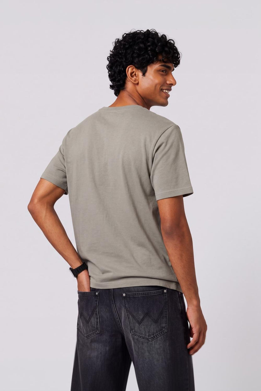 Mens Regular Fit Olive T-Shirt - Image 5