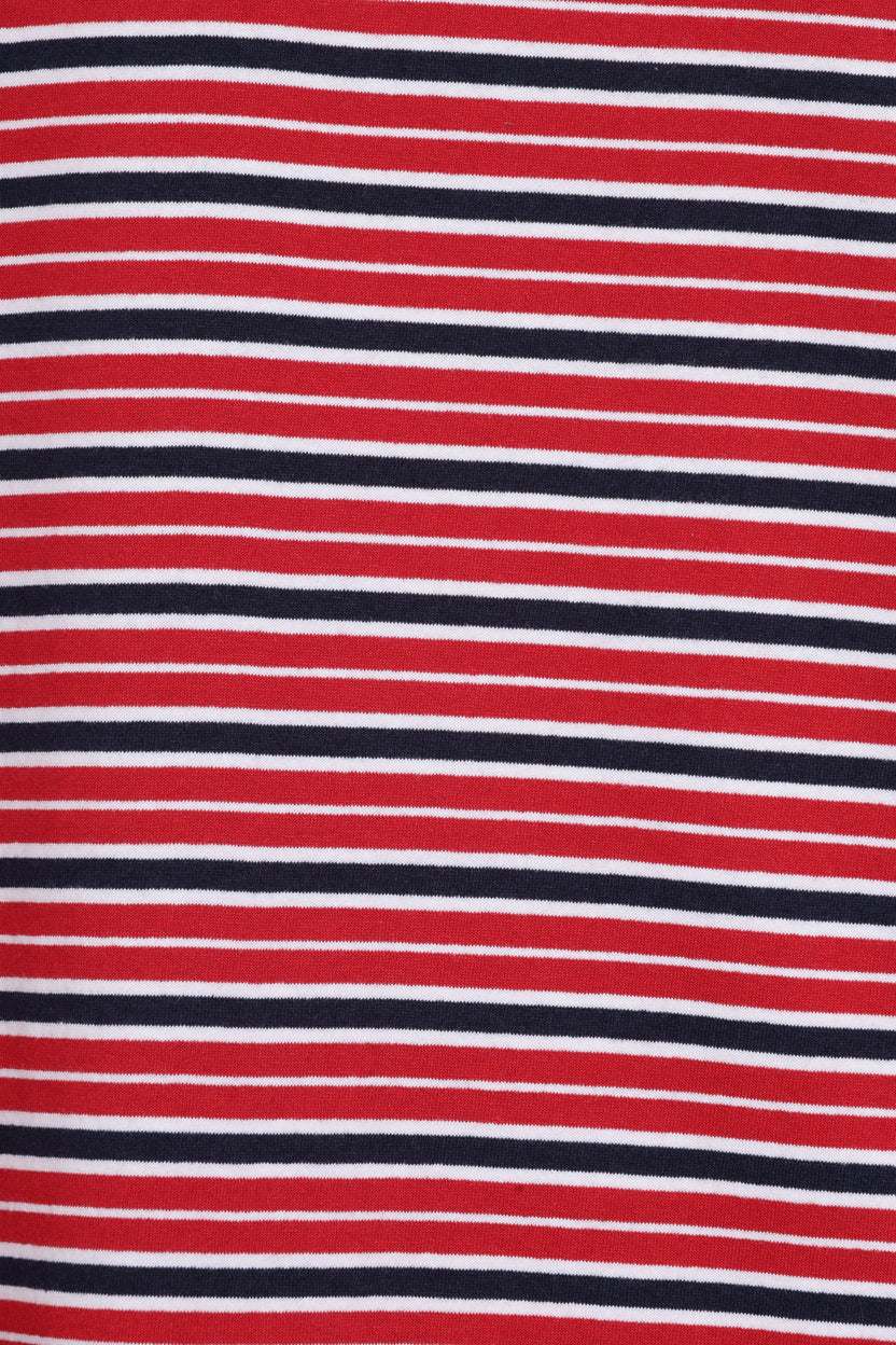 Womens Regular Fit Red Striped T-Shirt - Image 8