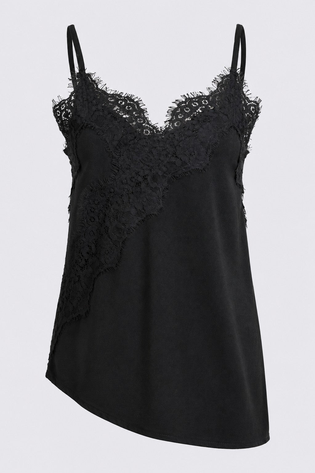 Womens Regular Fit Black Lace Camisole Top - Image 7