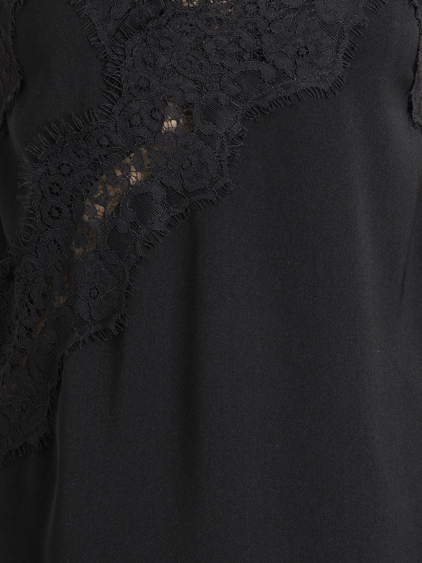 Womens Regular Fit Black Lace Camisole Top - Image 8
