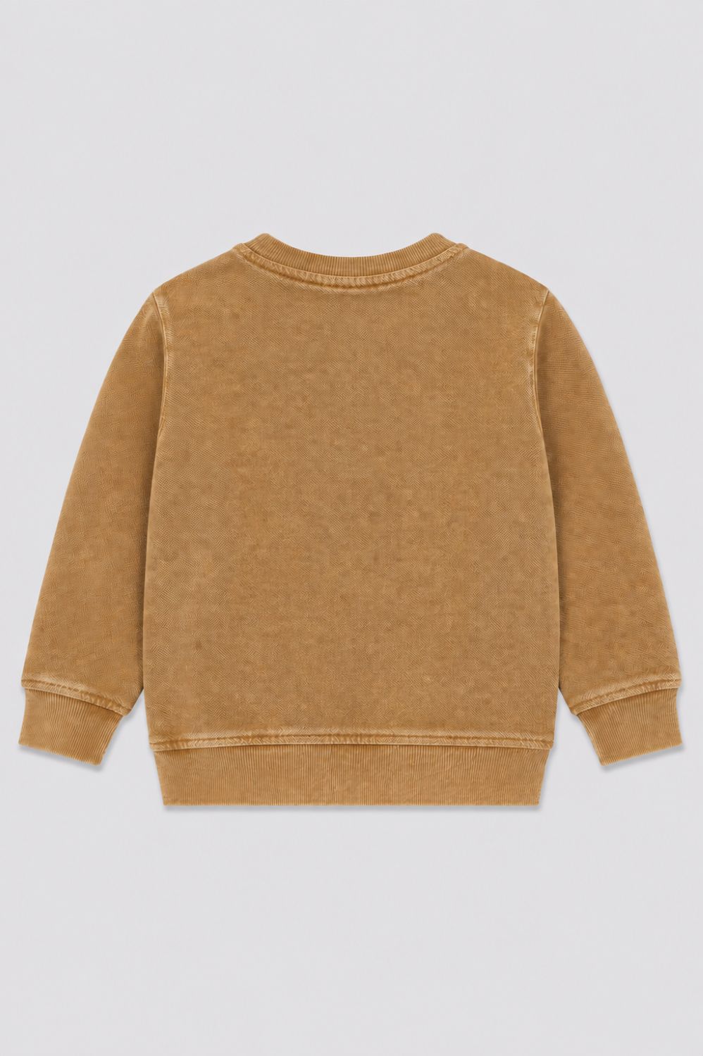 Boys Regular Fit Tan Solid Sweatshirt - Image 3