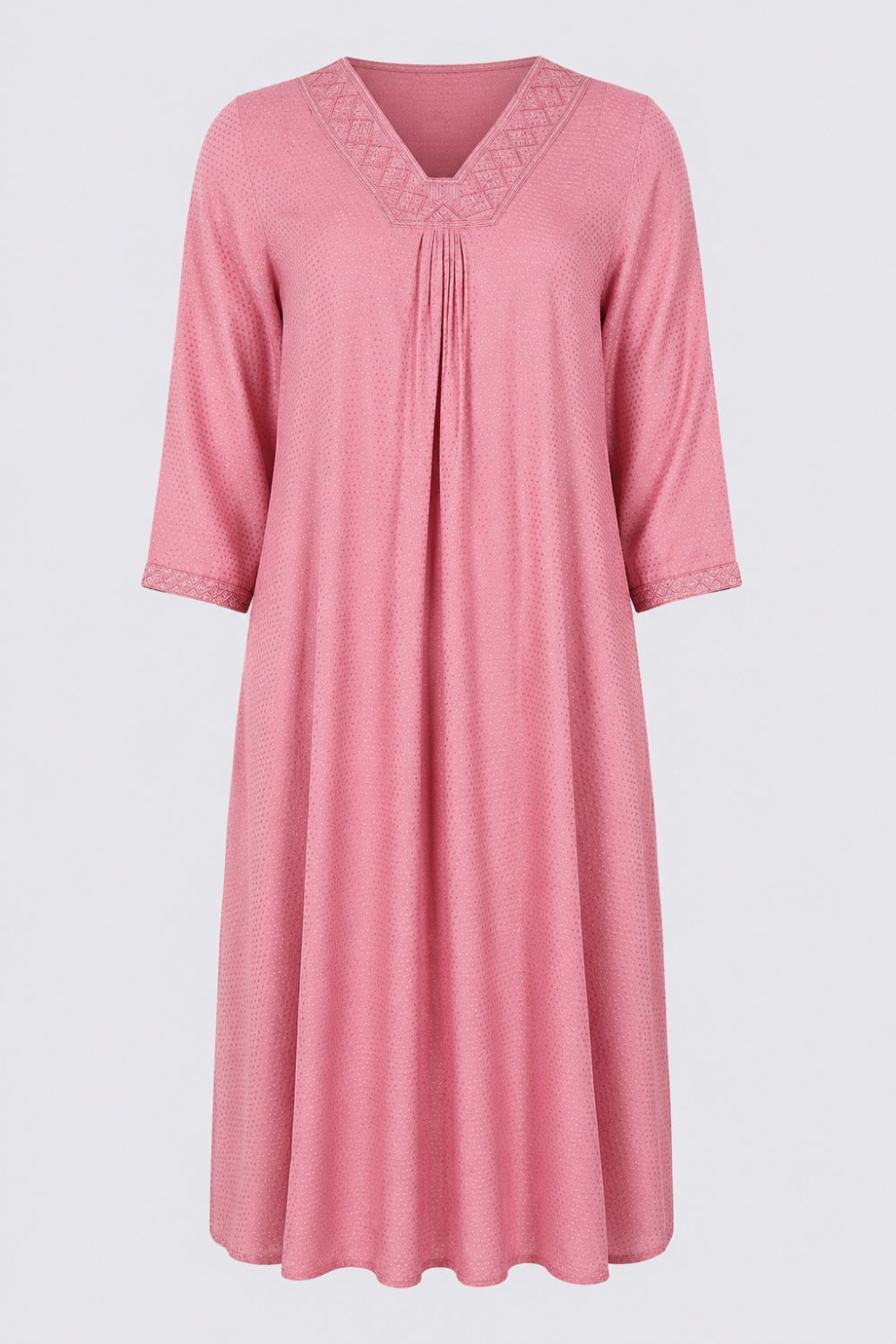 Womens Flared Embroidered Pink Festive Wear Kurta - Image 7