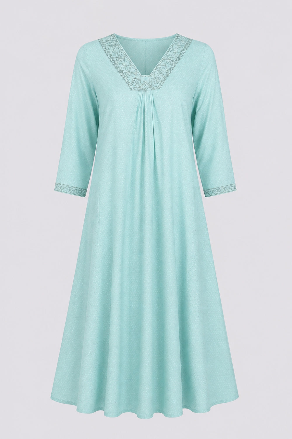 Womens Flared Embroidered Blue Festive Wear Kurta - Image 7