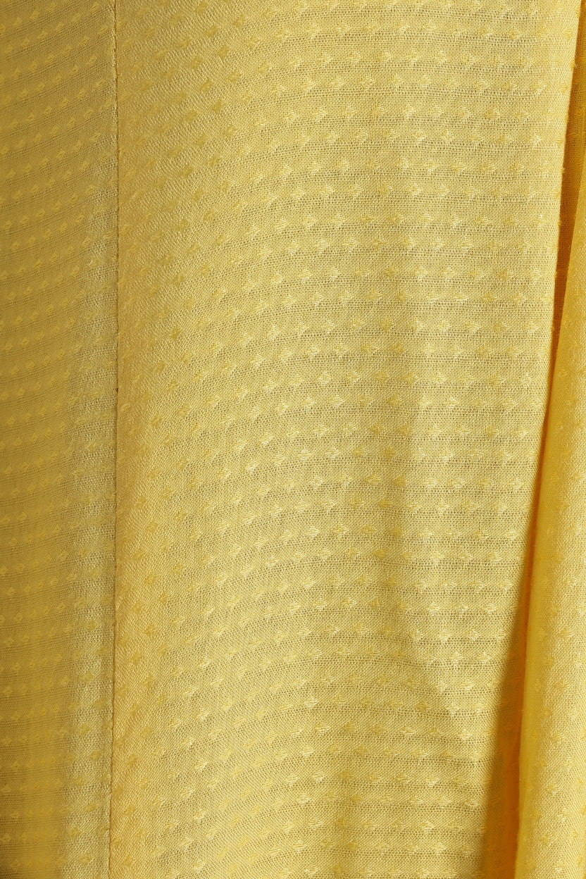 Womens Flared Embroidered Yellow Festive Wear Kurta - Image 8