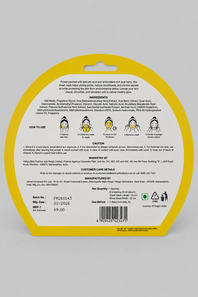 Acne Control Salicylic Acid Sheet Mask - Image 2