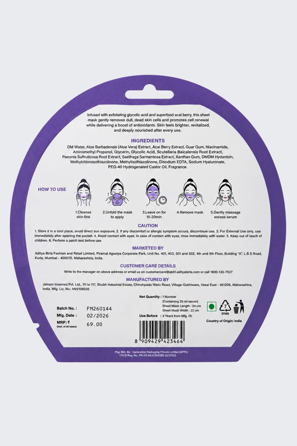Glow Boost Glycolic Acid Sheet Mask - Image 4