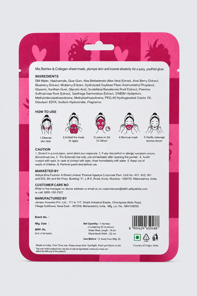 Very Berry Firming Collagen Sheet Mask - Image 2
